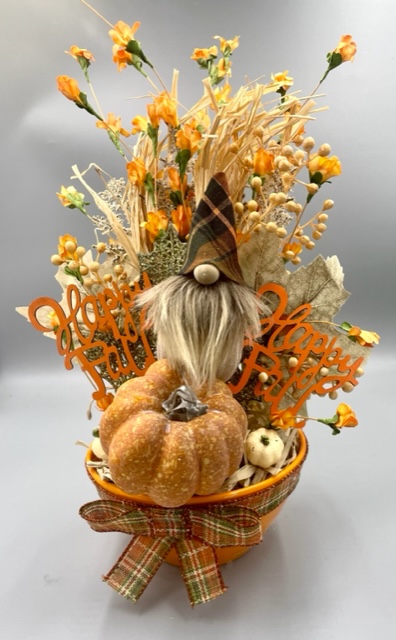 Pumpkin Flower Gnome